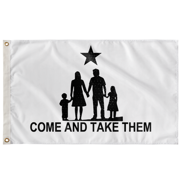 Come and Take Them - Anti-war Single Sided Flag - Proud Libertarian - Anarchochristian