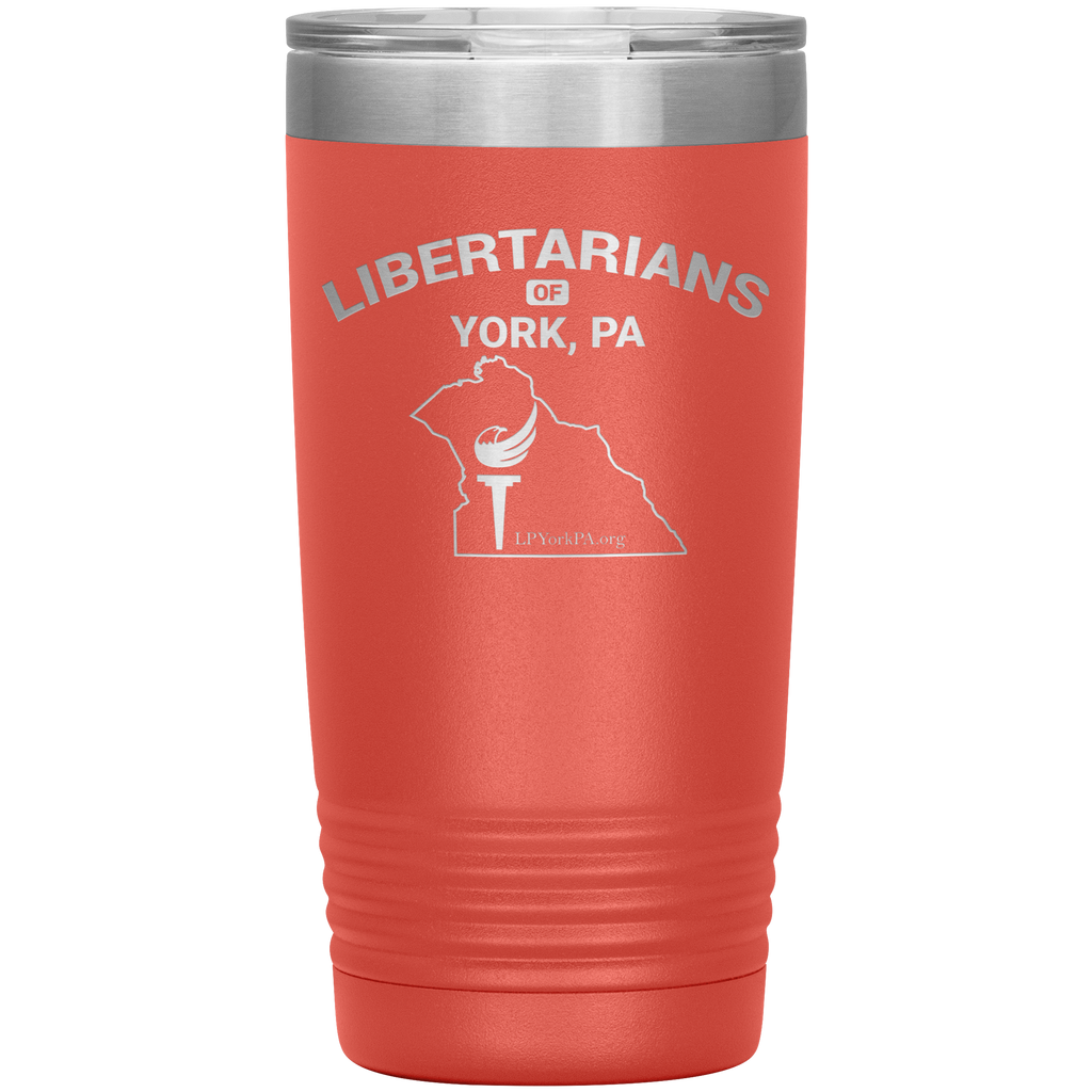 Libertarians of York PA Vaccuum Travel Mug - Proud Libertarian - Libertarian Party of Pennsylvania - York