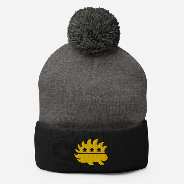 Libertarian Porcupine Pom-Pom Beanie - Proud Libertarian - Proud Libertarian