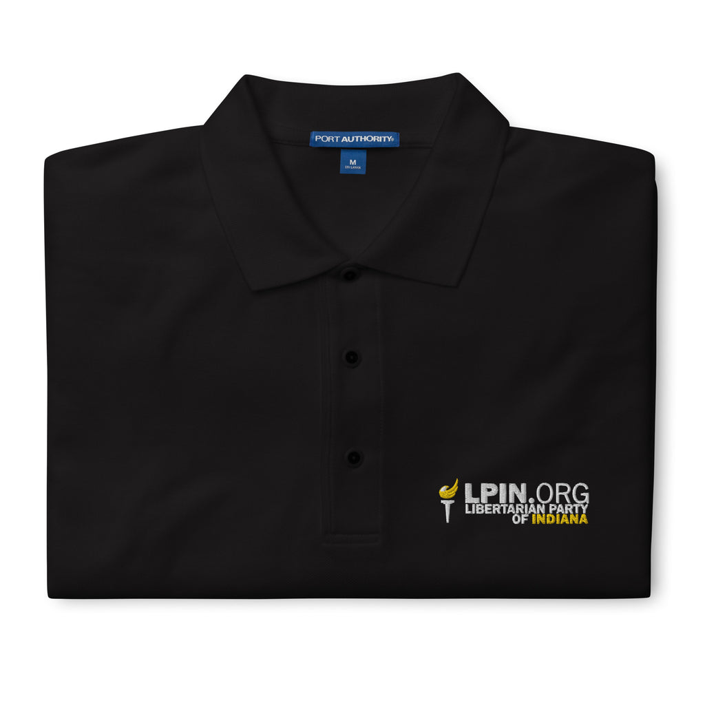 Libertarian Party of Indiana Men's Premium Polo - Proud Libertarian - Libertarian Party of Indiana