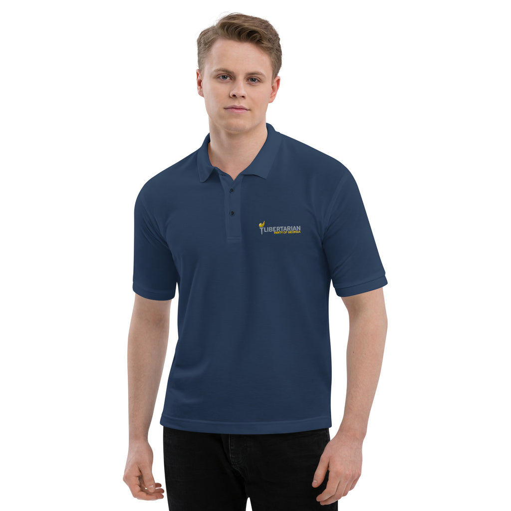 Libertarian Party of Georgia Men's Premium Polo - Proud Libertarian - Libertarian Party of Georgia