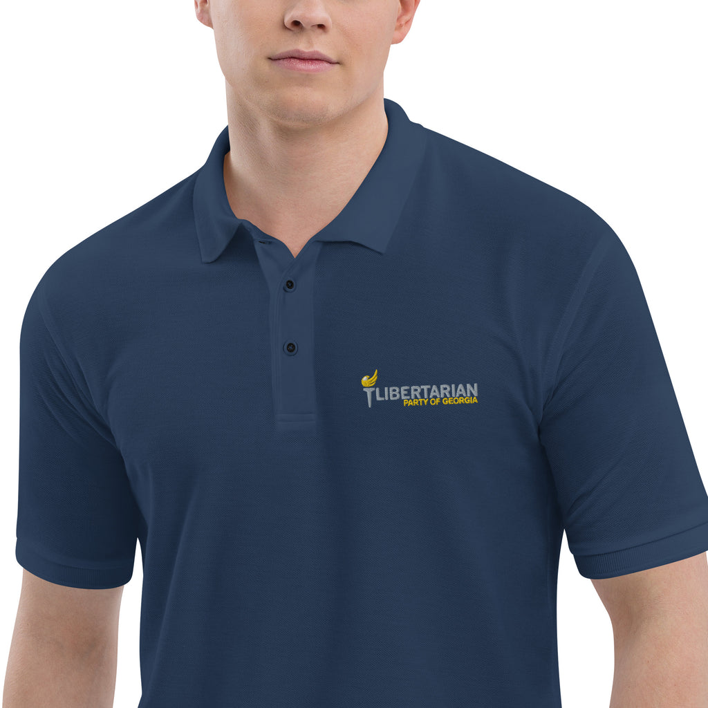 Libertarian Party of Georgia Men's Premium Polo - Proud Libertarian - Libertarian Party of Georgia