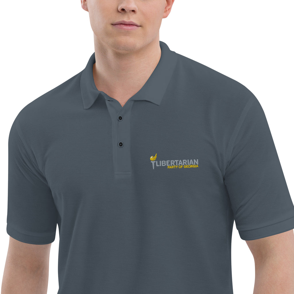 Libertarian Party of Georgia Men's Premium Polo - Proud Libertarian - Libertarian Party of Georgia