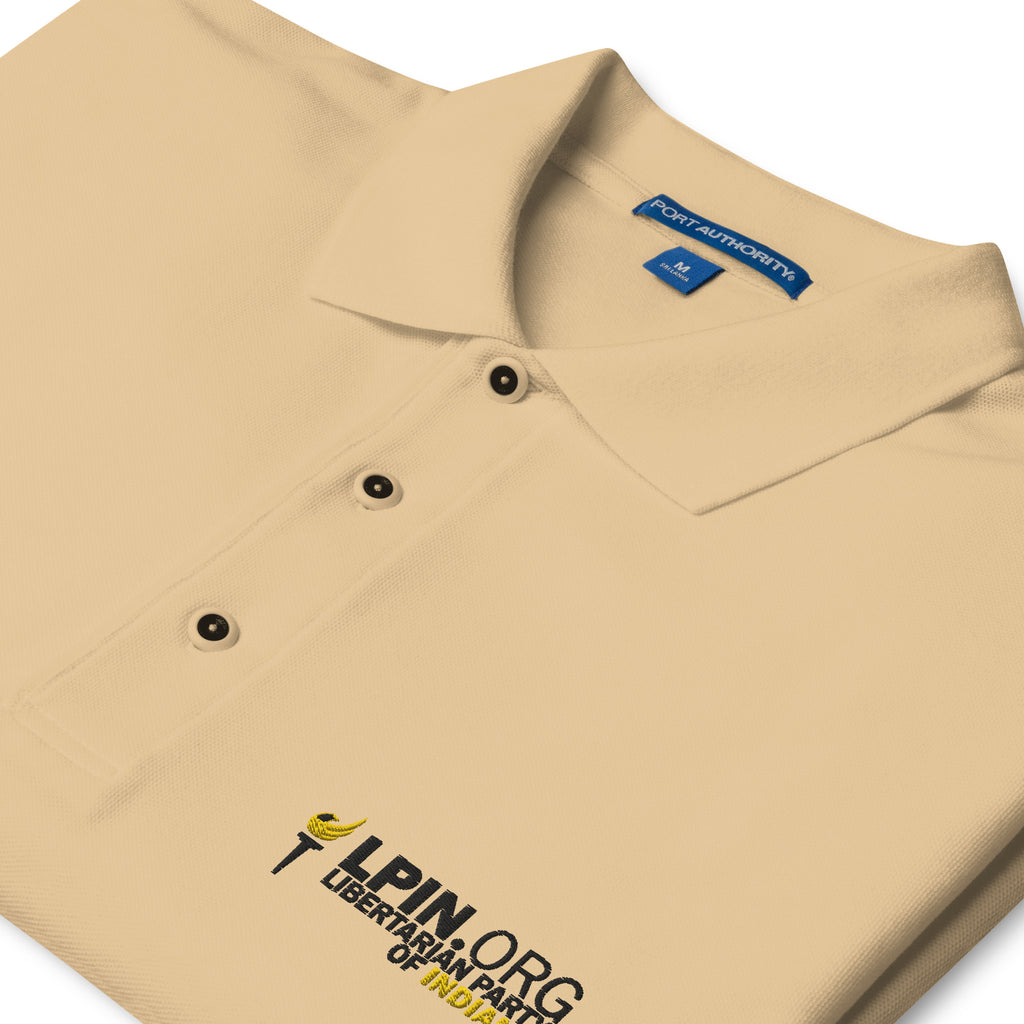 Libertarian Party of Indiana Men's Premium Polo - Proud Libertarian - Libertarian Party of Indiana