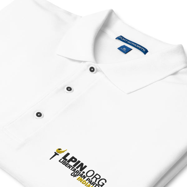 Libertarian Party of Indiana Men's Premium Polo - Proud Libertarian - Libertarian Party of Indiana