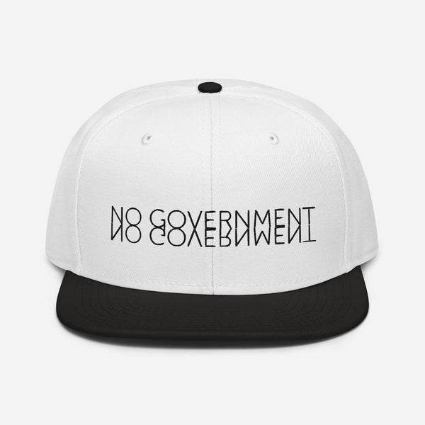 NO GOVERNMENT Snapback Hat - Proud Libertarian - Proud Libertarian