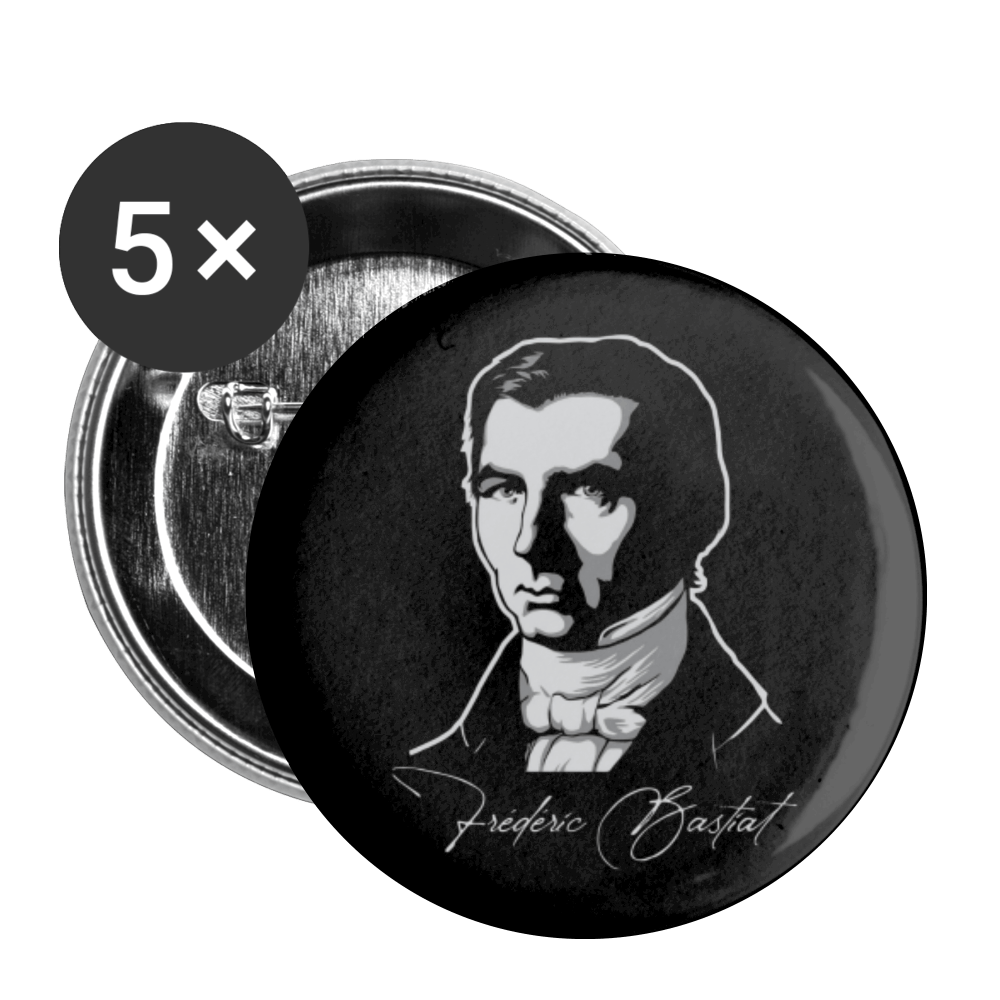 Frederic Bastiat Buttons small 1'' (5-pack) - Proud Libertarian - Proud Libertarian