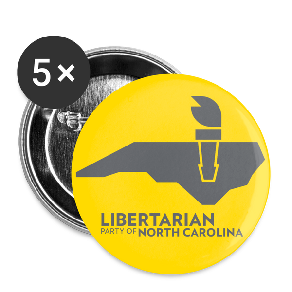 LPNC Buttons small 1'' (5-pack) - Proud Libertarian - Libertarian Party of North Carolina