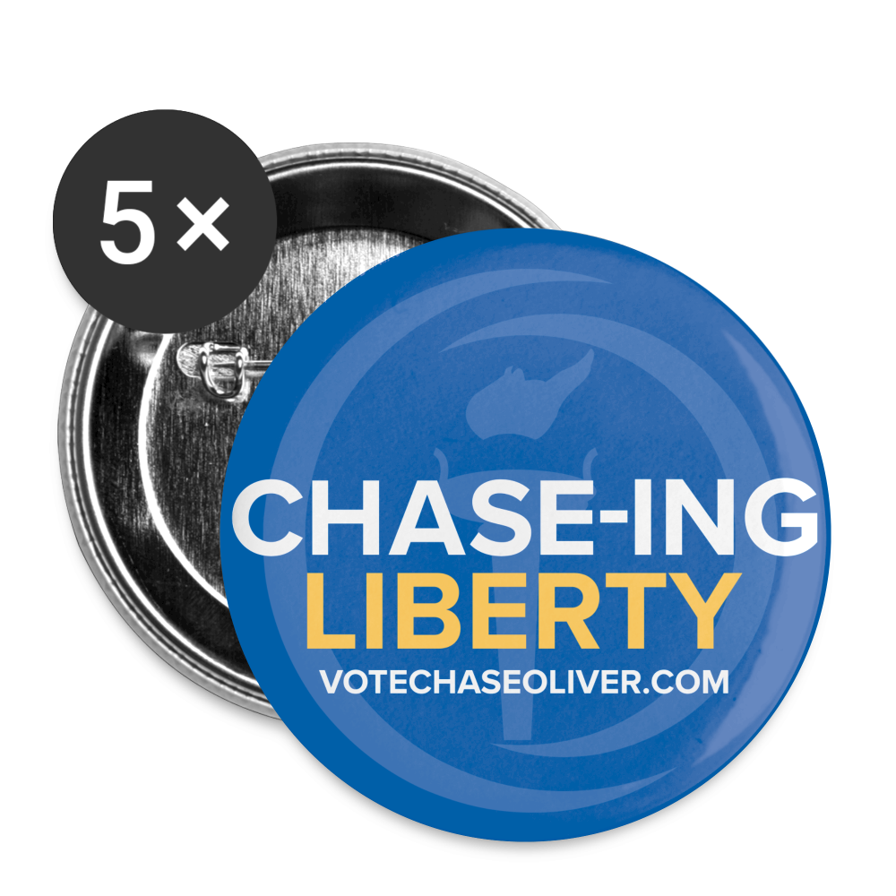 Chase-ing Liberty Chase Oliver for President Buttons large 2.2'' (5-pack) - white