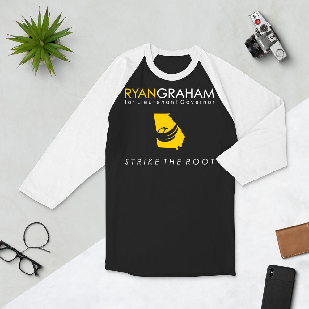 Ryan Graham for Georgia 3/4 sleeve raglan shirt - Proud Libertarian - Graham for Georgia