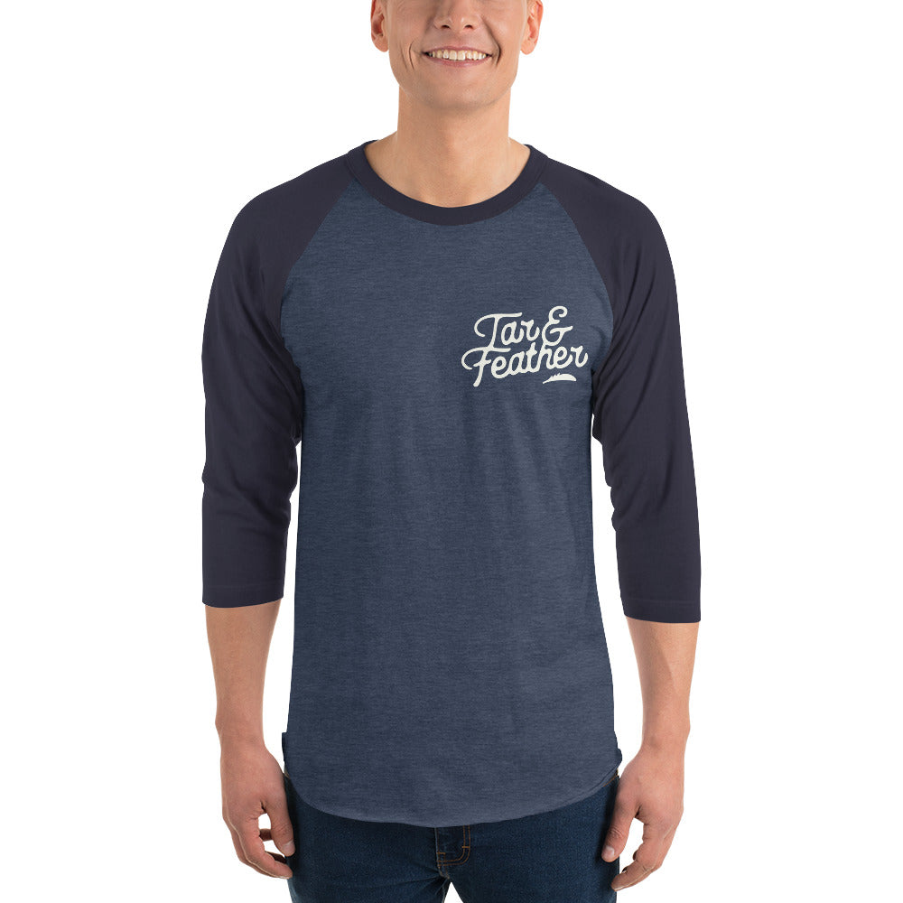 Tar and Feather 3/4 sleeve raglan shirt - Proud Libertarian - The Brian Nichols Show