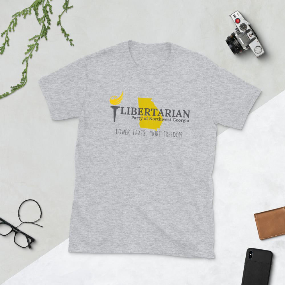 Libertarian Party of Northwest Georgia Short-Sleeve Unisex T-Shirt - Proud Libertarian - Libertarian Party of Georgia