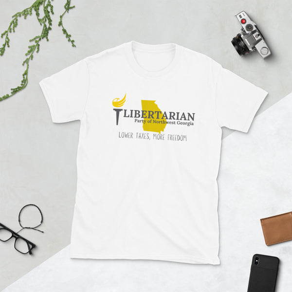 Libertarian Party of Northwest Georgia Short-Sleeve Unisex T-Shirt - Proud Libertarian - Libertarian Party of Georgia