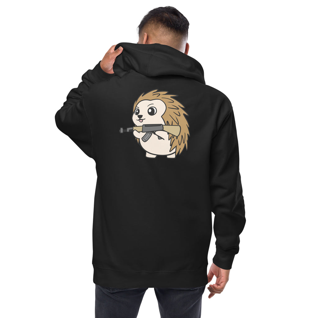 AK Porcupine Cartoon Zip-Up Hoodie - Proud Libertarian - Proud Libertarian