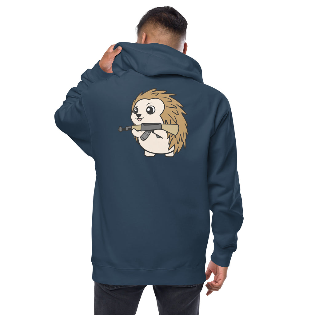 AK Porcupine Cartoon Zip-Up Hoodie - Proud Libertarian - Proud Libertarian