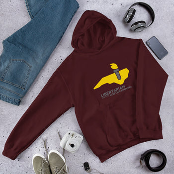 LPNC Unisex Hoodie - Proud Libertarian - Libertarian Party of North Carolina