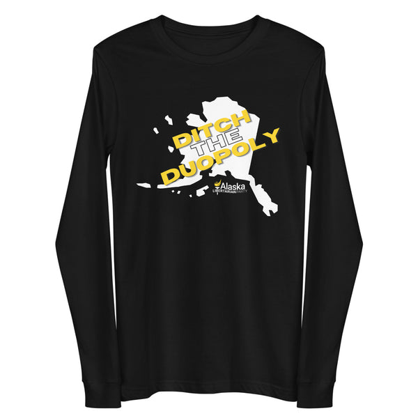 Ditch the Duopoly - Alaska LP Unisex Long Sleeve Tee - Proud Libertarian - Alaska Libertarian Party