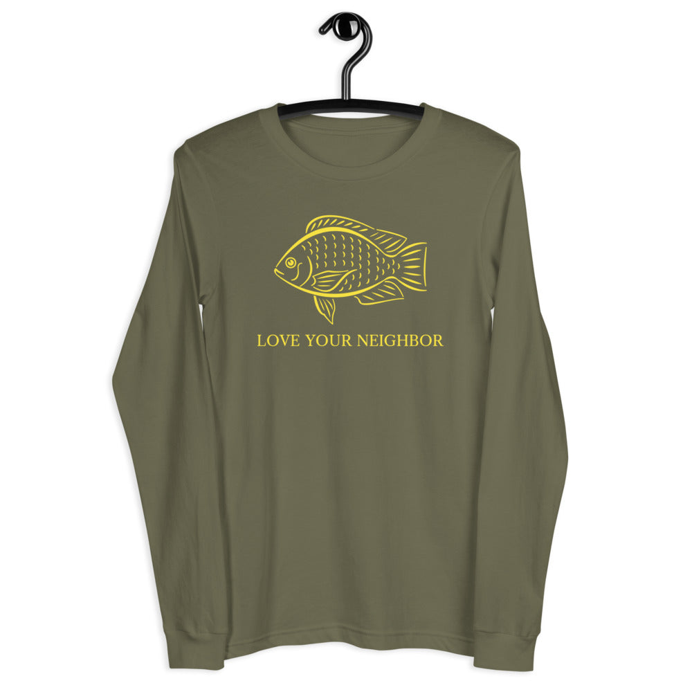 Love your Neighbor Long Sleeve Tee - Proud Libertarian - Owluntaryist