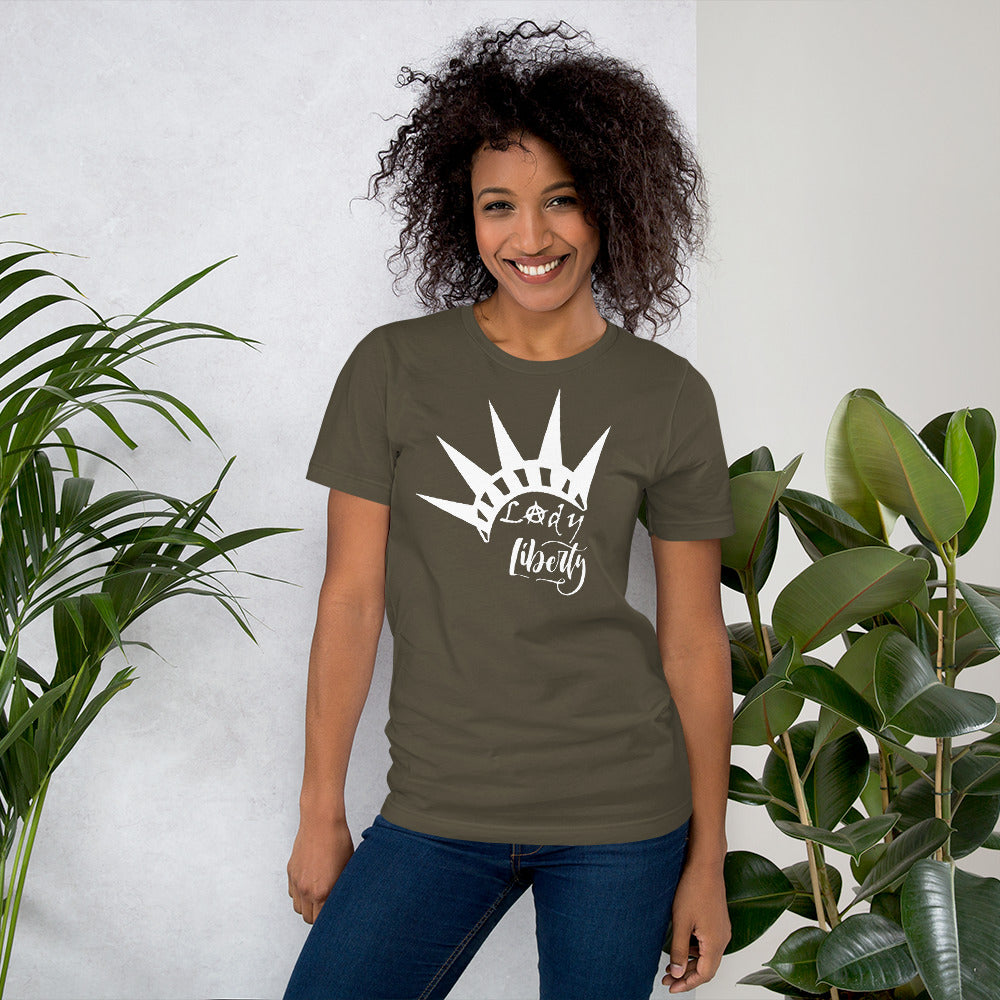 Lady Liberty Short-Sleeve Unisex T-Shirt - Proud Libertarian - Rachael Revolution