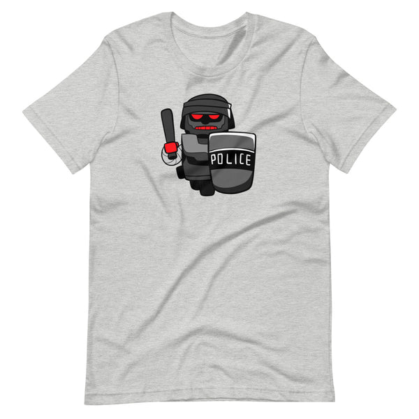 InHuman Police Robot Short-Sleeve Unisex T-Shirt - Proud Libertarian - Proud Libertarian