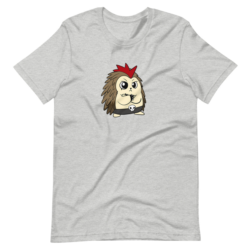 Angry Libertarian Cartoon Porcupine Short Sleeve Unisex T-Shirt - Proud Libertarian - Cartoons of Liberty