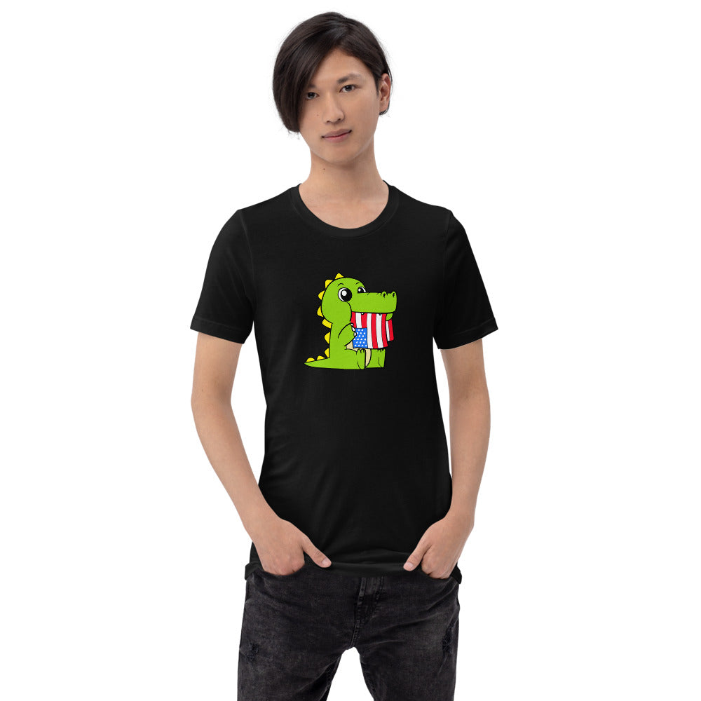 Tasty Freedom Cartoon Unisex Short-Sleeve T-Shirt - Proud Libertarian - Cartoons of Liberty