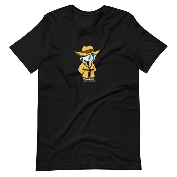 Don't Spy on Me Cartoon Short Sleeve Unisex T-Shirt - Proud Libertarian - Cartoons of Liberty