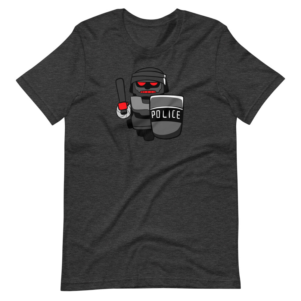 InHuman Police Robot Short-Sleeve Unisex T-Shirt - Proud Libertarian - Proud Libertarian