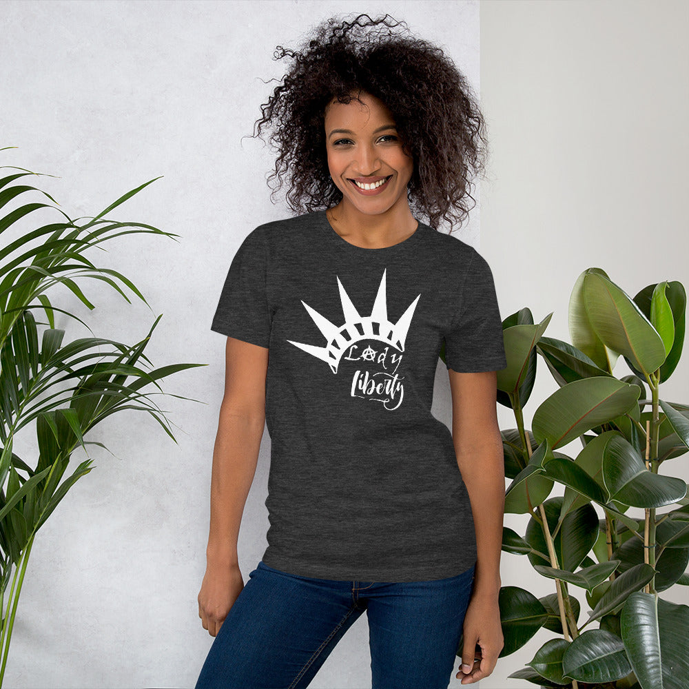 Lady Liberty Short-Sleeve Unisex T-Shirt - Proud Libertarian - Rachael Revolution