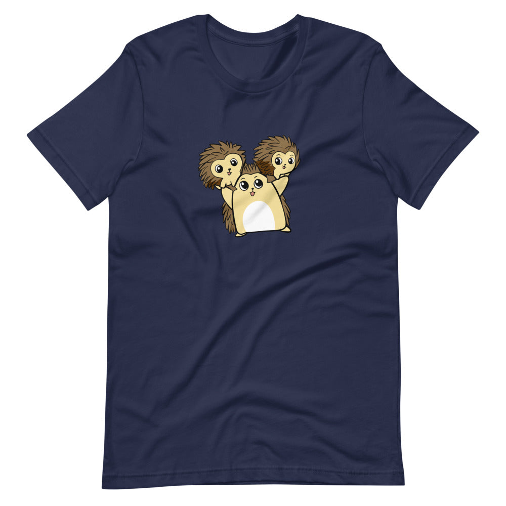 Raising Libertarians Cartoon Porcupine Short Sleeve Unisex T-Shirt - Proud Libertarian - Cartoons of Liberty