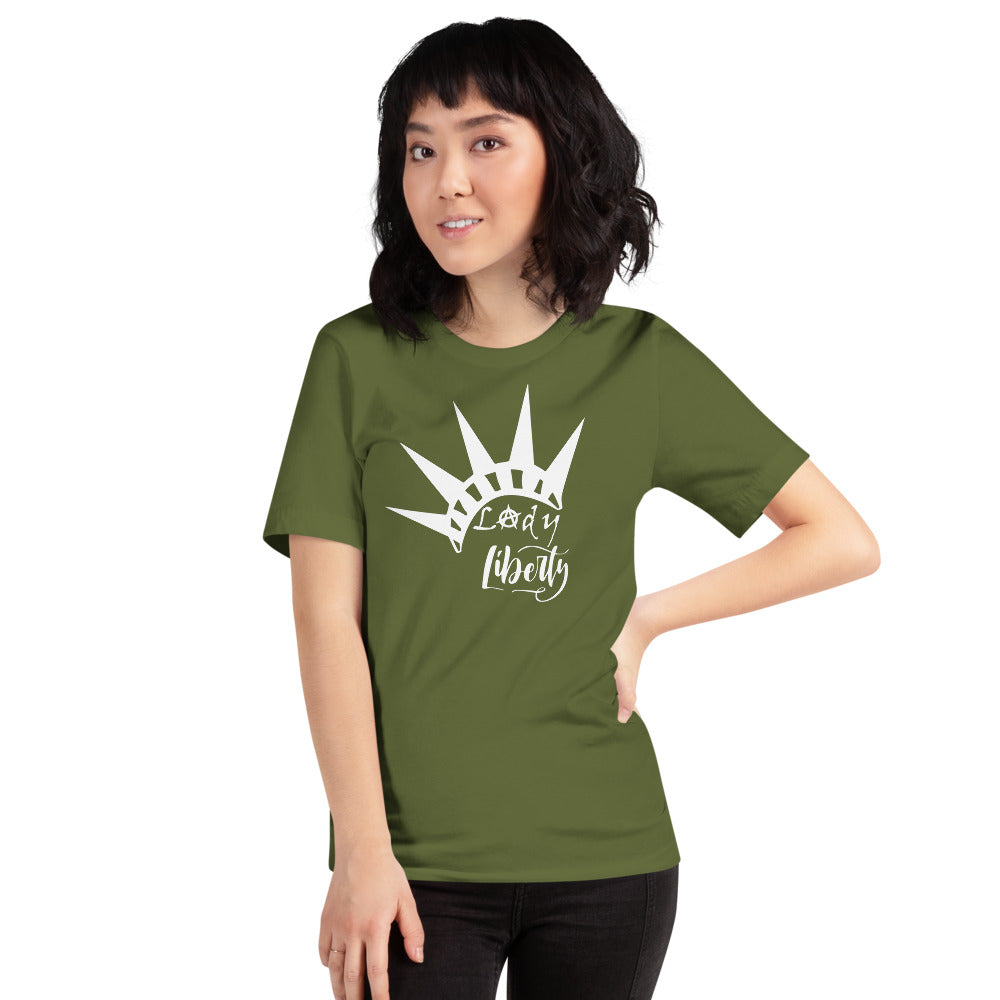 Lady Liberty Short-Sleeve Unisex T-Shirt - Proud Libertarian - Rachael Revolution