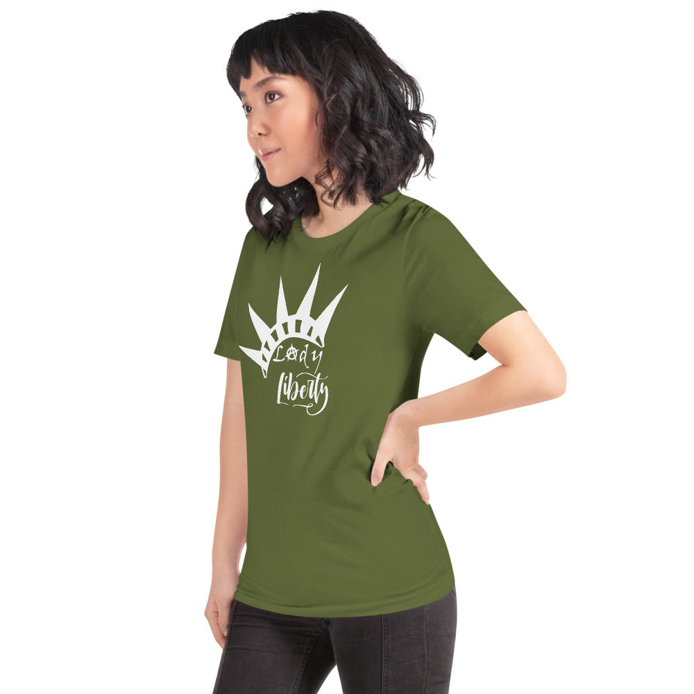 Lady Liberty Short-Sleeve Unisex T-Shirt - Proud Libertarian - Rachael Revolution