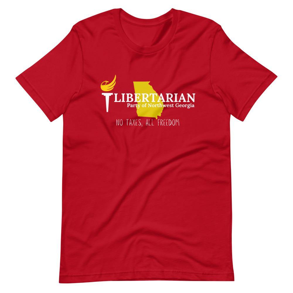 Libertarian Party of North West Georgia Short-Sleeve Unisex T-Shirt - Proud Libertarian - Libertarian Party of Georgia