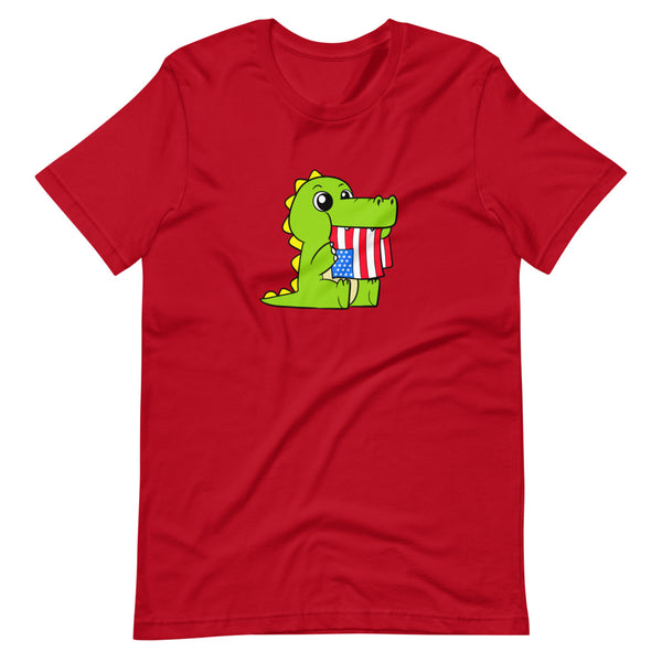 Tasty Freedom Cartoon Short Sleeve Unisex T-Shirt - Proud Libertarian - Cartoons of Liberty