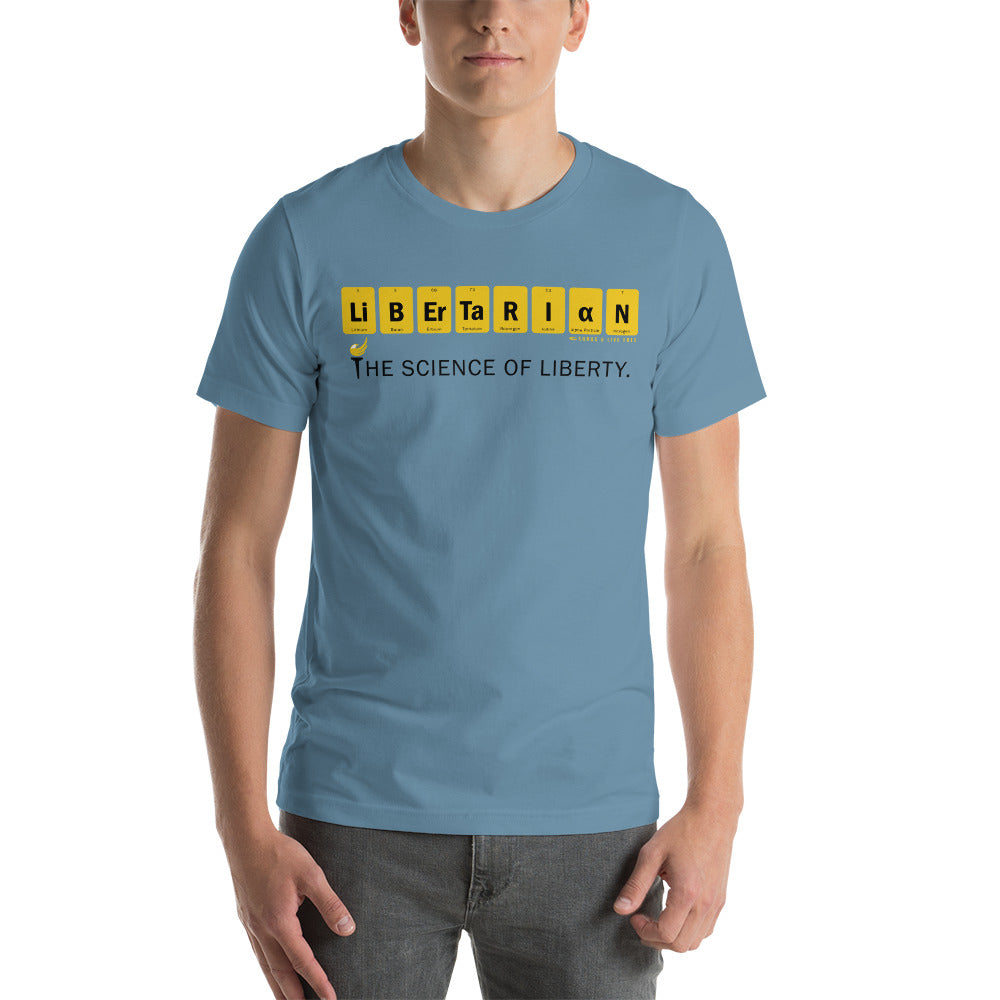 Libertarian - The Science of Liberty Short-Sleeve Unisex T-Shirt - Proud Libertarian - Pirate Smile