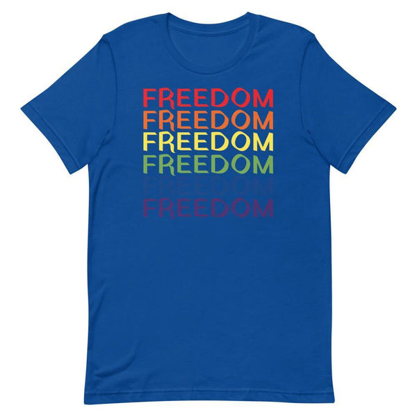 FREEDOM (LGBTQ PRIDE) Short-Sleeve Unisex T-Shirt - Proud Libertarian - Proud Libertarian