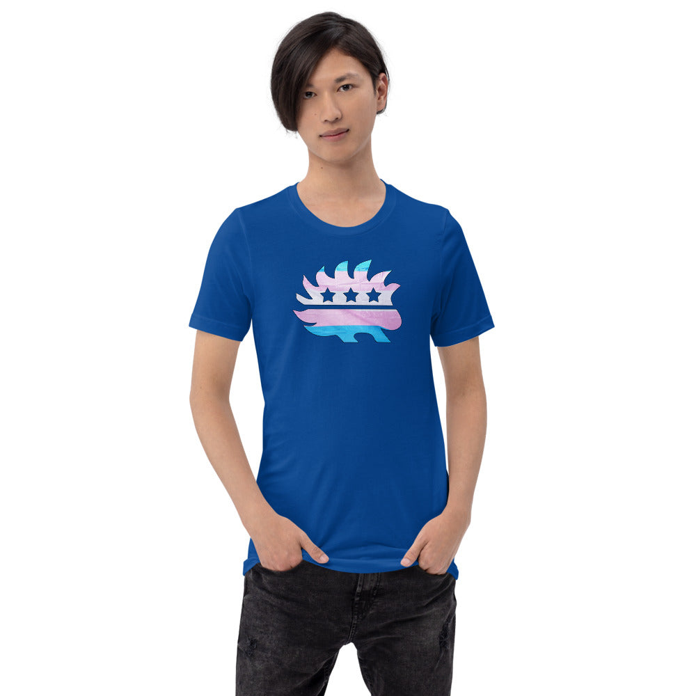 LGBTQ+ Porcupine Short-Sleeve Unisex T-Shirt - Proud Libertarian - Proud Libertarian