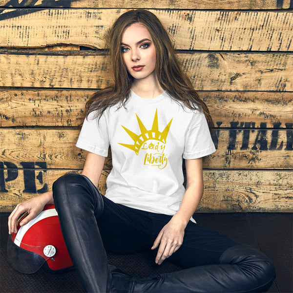 Lady Liberty Short-Sleeve Unisex T-Shirt - Proud Libertarian - Rachael Revolution