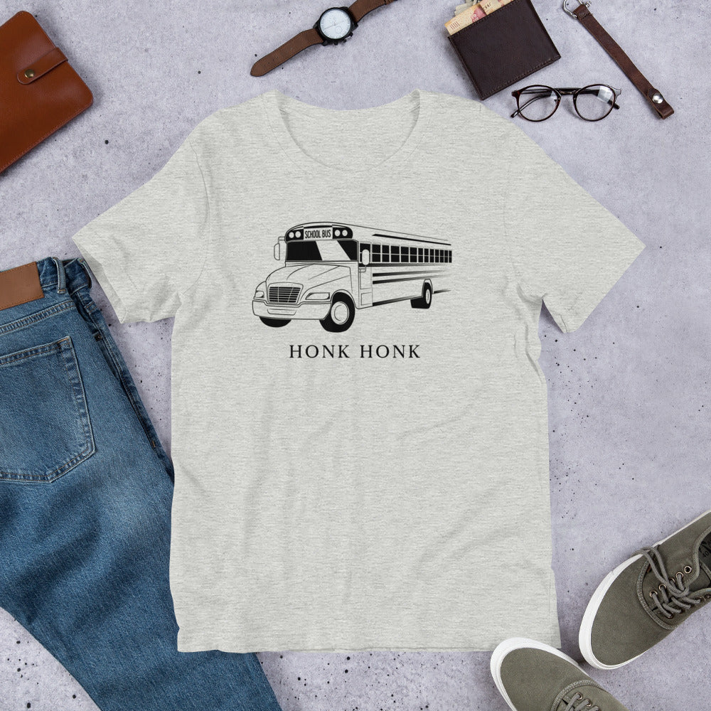 Honk Hunk Bus Driver Protest (Don't Tread) Short-Sleeve Unisex T-Shirt - Proud Libertarian - Owluntaryist