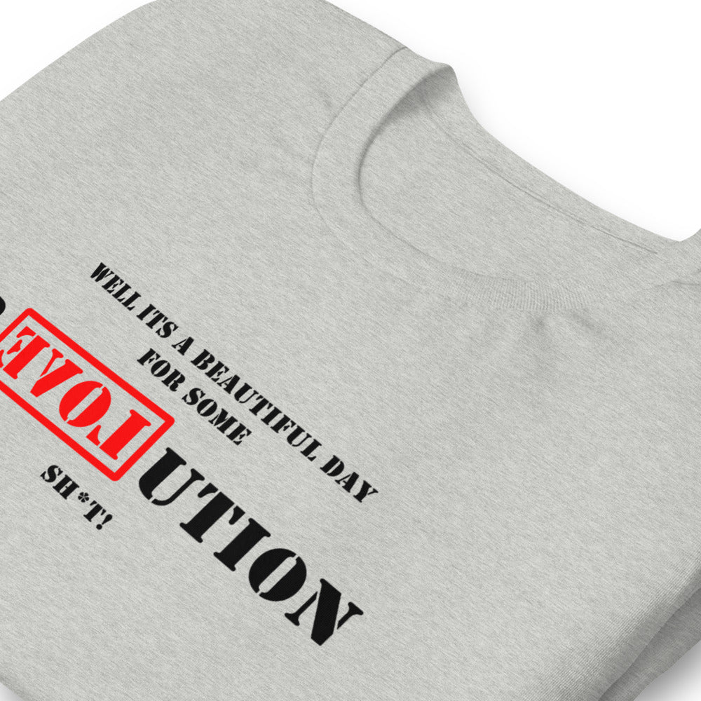 A Great Day for R[EVOL]UTION Short-sleeve unisex t-shirt - Proud Libertarian - Libertarian Party of Tennessee