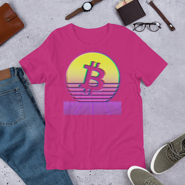 Bitcoin Sun Aesthetic Short-Sleeve Unisex T-Shirt - Proud Libertarian - Libertarian Frontier