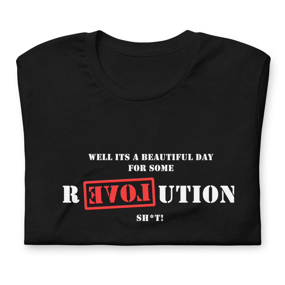 A Great Day for R[EVOL]UTION Short-sleeve unisex t-shirt - Proud Libertarian - Libertarian Party of Tennessee