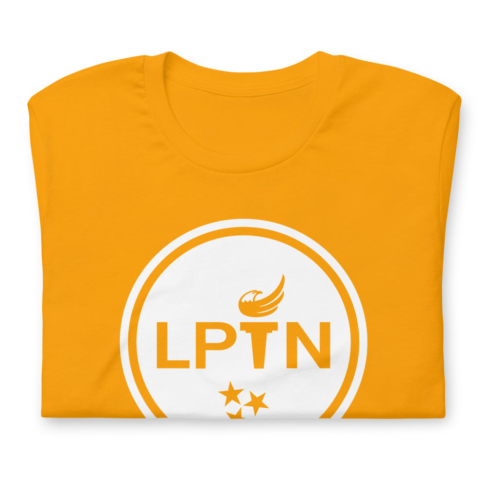 LPTN Logo (White) Short-sleeve unisex t-shirt - Proud Libertarian - Libertarian Party of Tennessee