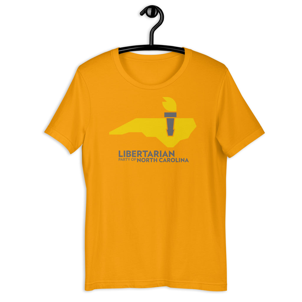 LPNC Unisex t-shirt - Proud Libertarian - Libertarian Party of North Carolina