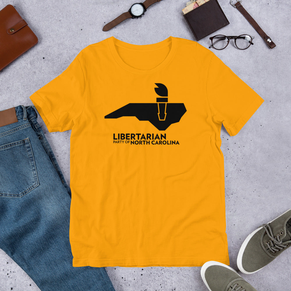 LPNC Unisex t-shirt - Proud Libertarian - Libertarian Party of North Carolina