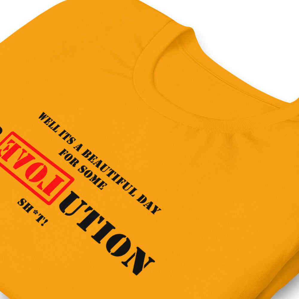 A Great Day for R[EVOL]UTION Short-sleeve unisex t-shirt - Proud Libertarian - Libertarian Party of Tennessee