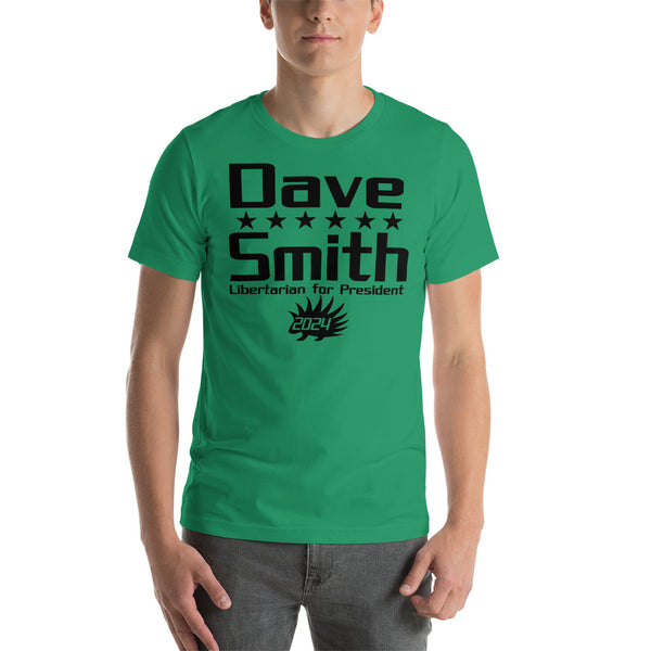 Dave Smith for President 2024 Short-Sleeve Unisex T-Shirt - Proud Libertarian - Libertarian Frontier