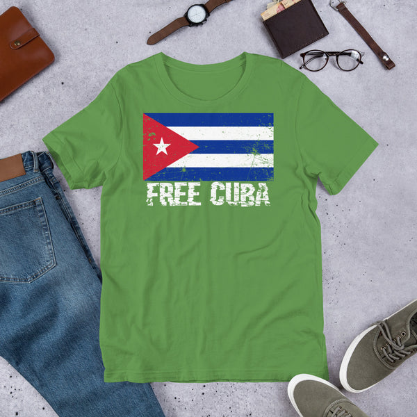 FREE CUBA Flag Short-Sleeve Unisex T-Shirt - Proud Libertarian - Libertarian Frontier