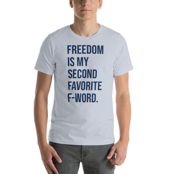 F-Word (blue) Unisex T-Shirt - Proud Libertarian - People for Liberty