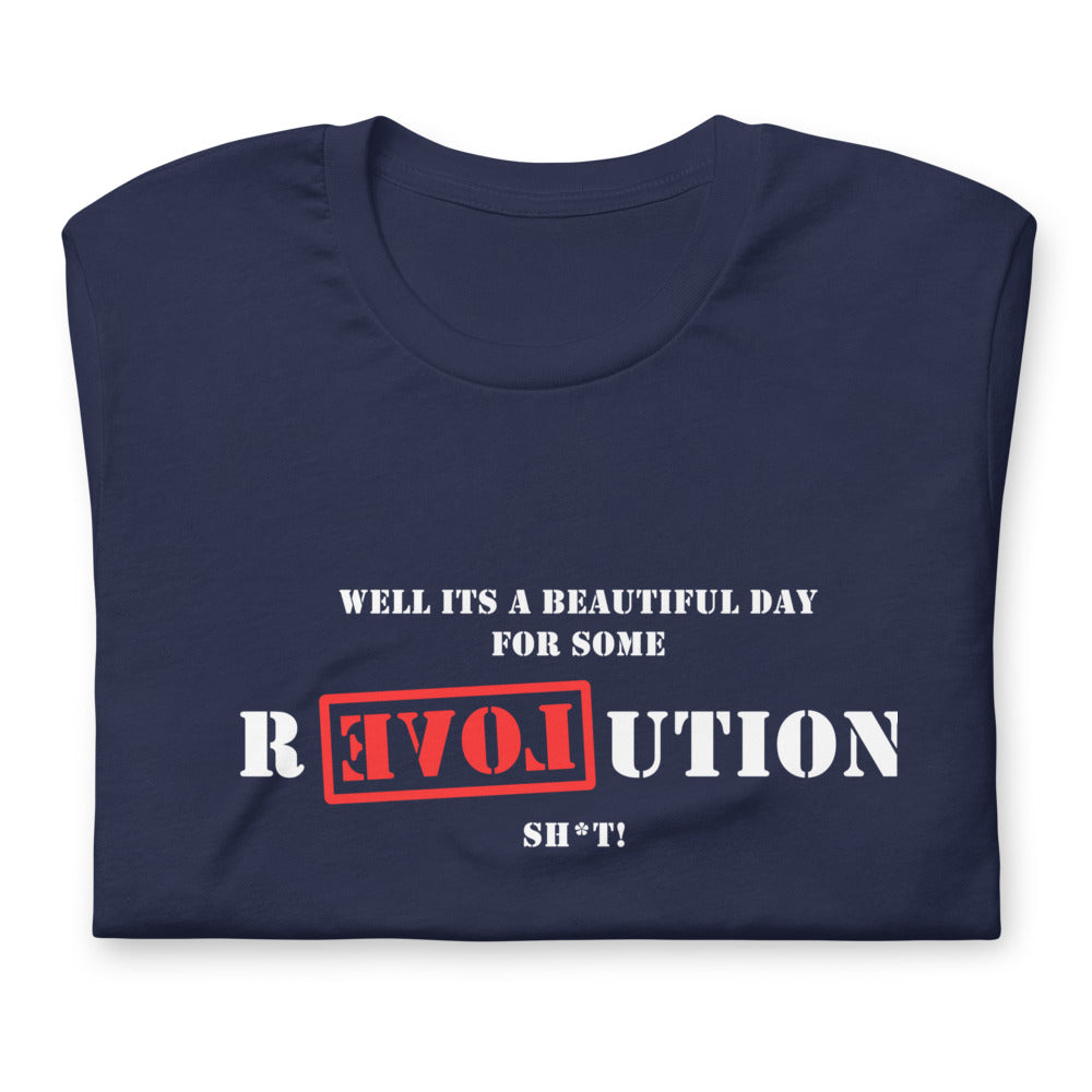 A Great Day for R[EVOL]UTION Short-sleeve unisex t-shirt - Proud Libertarian - Libertarian Party of Tennessee